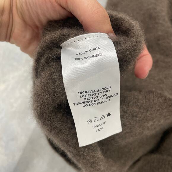 Quince Mongolian Cashmere Short Sleeve Mini Dress MSRP $178 Soft Winter Fall XS - Picture 4 of 5